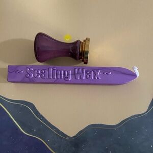 Purple Sealing Wax with Stamp